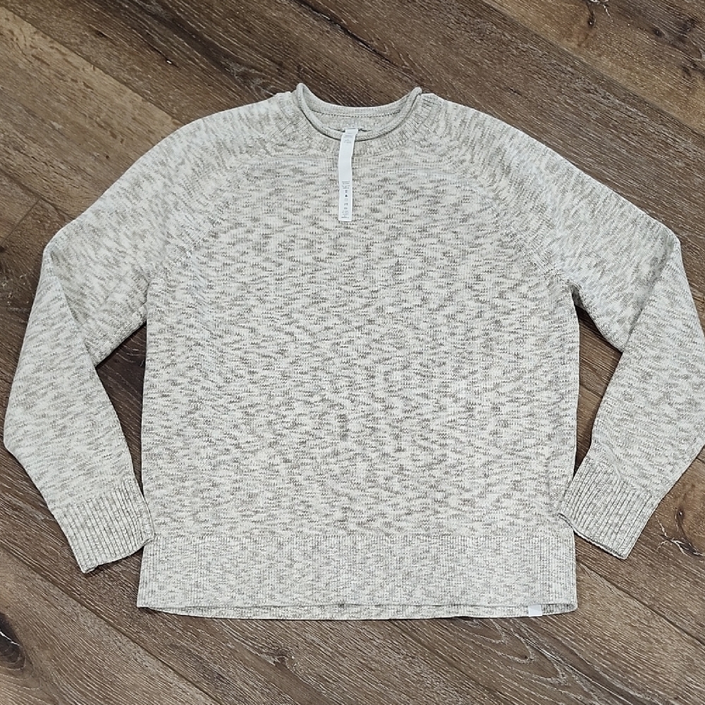 Lululemon Boxy Unisex Neutral Cream Brown Crew Neck Sweater Minimalist Active